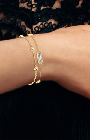 Bracelets - Acier inoxydable doré & cristaux