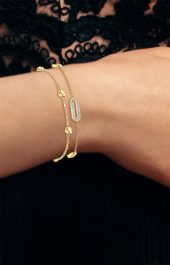 Bracelets - Acier inoxydable doré & cristaux