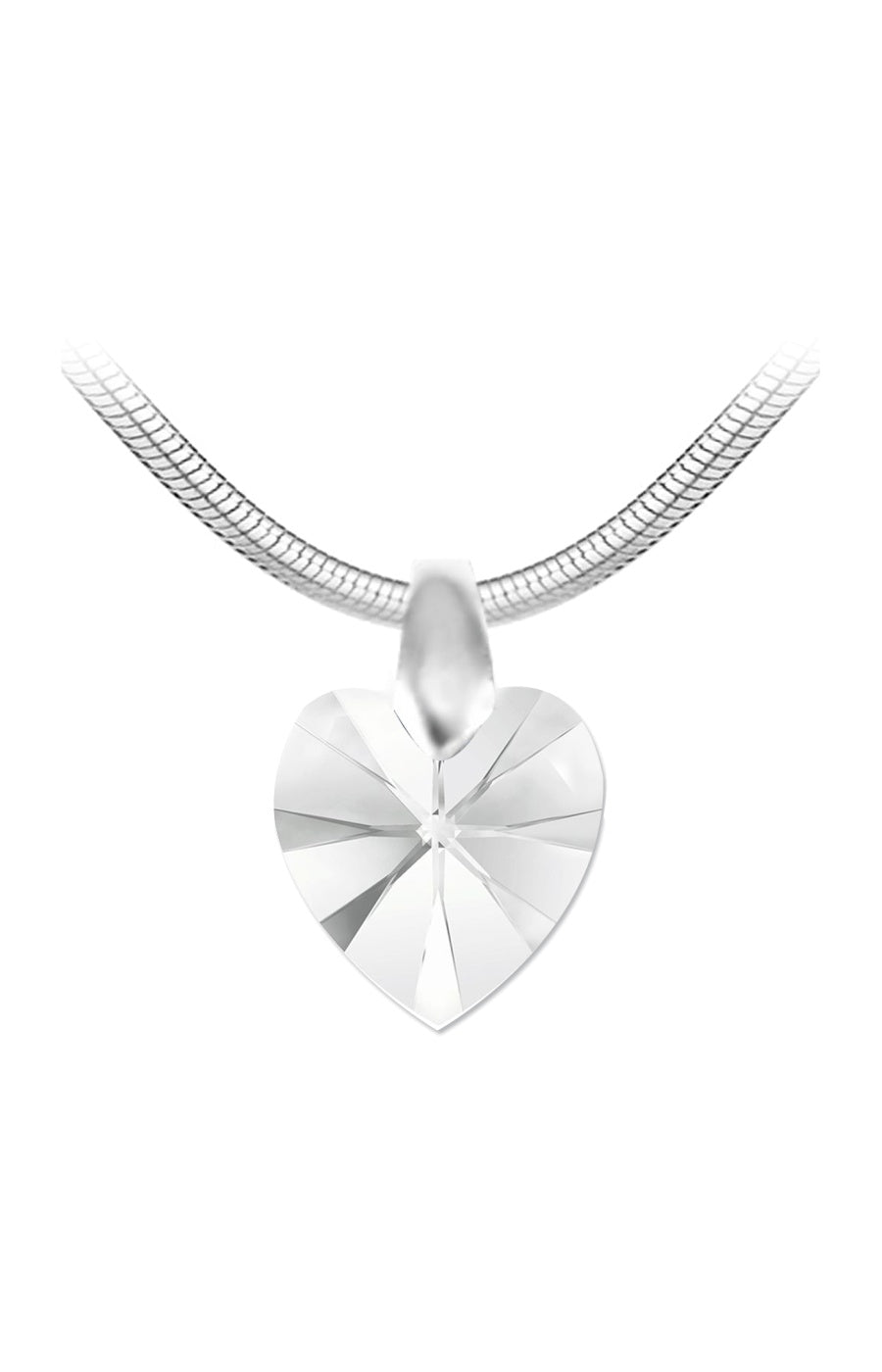 Collier - Acier inoxydable & cristal - Argenté
