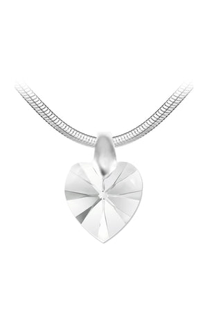 Collier - Acier inoxydable & cristal - Argenté