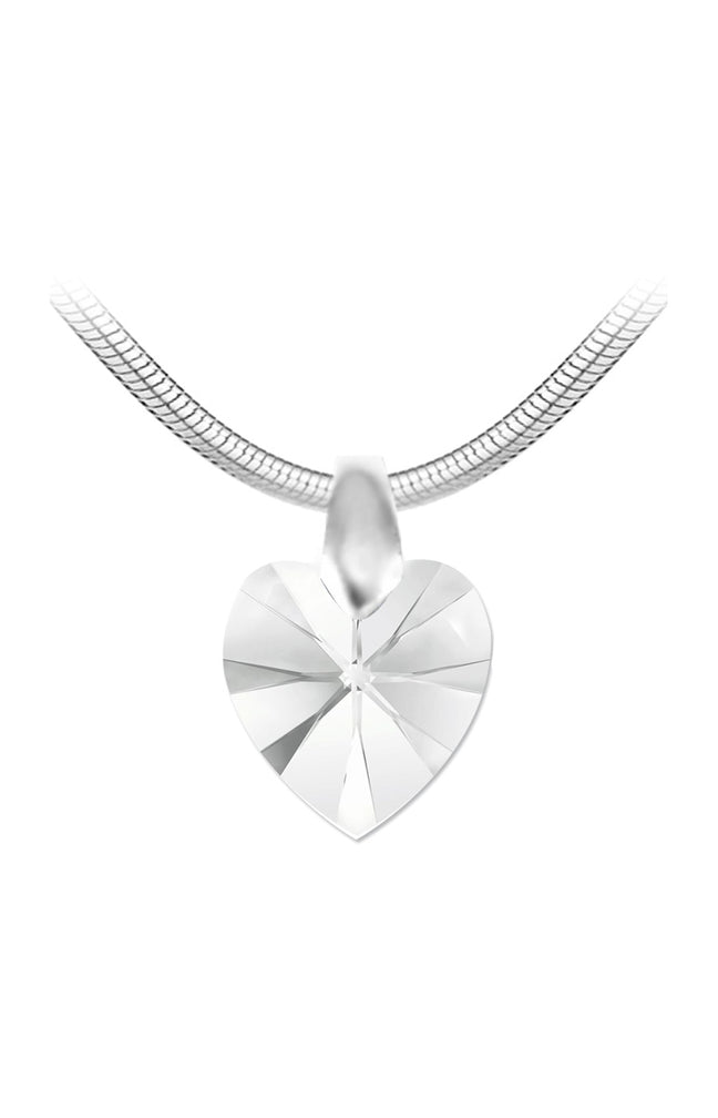 Collier - Acier inoxydable & cristal - Argenté