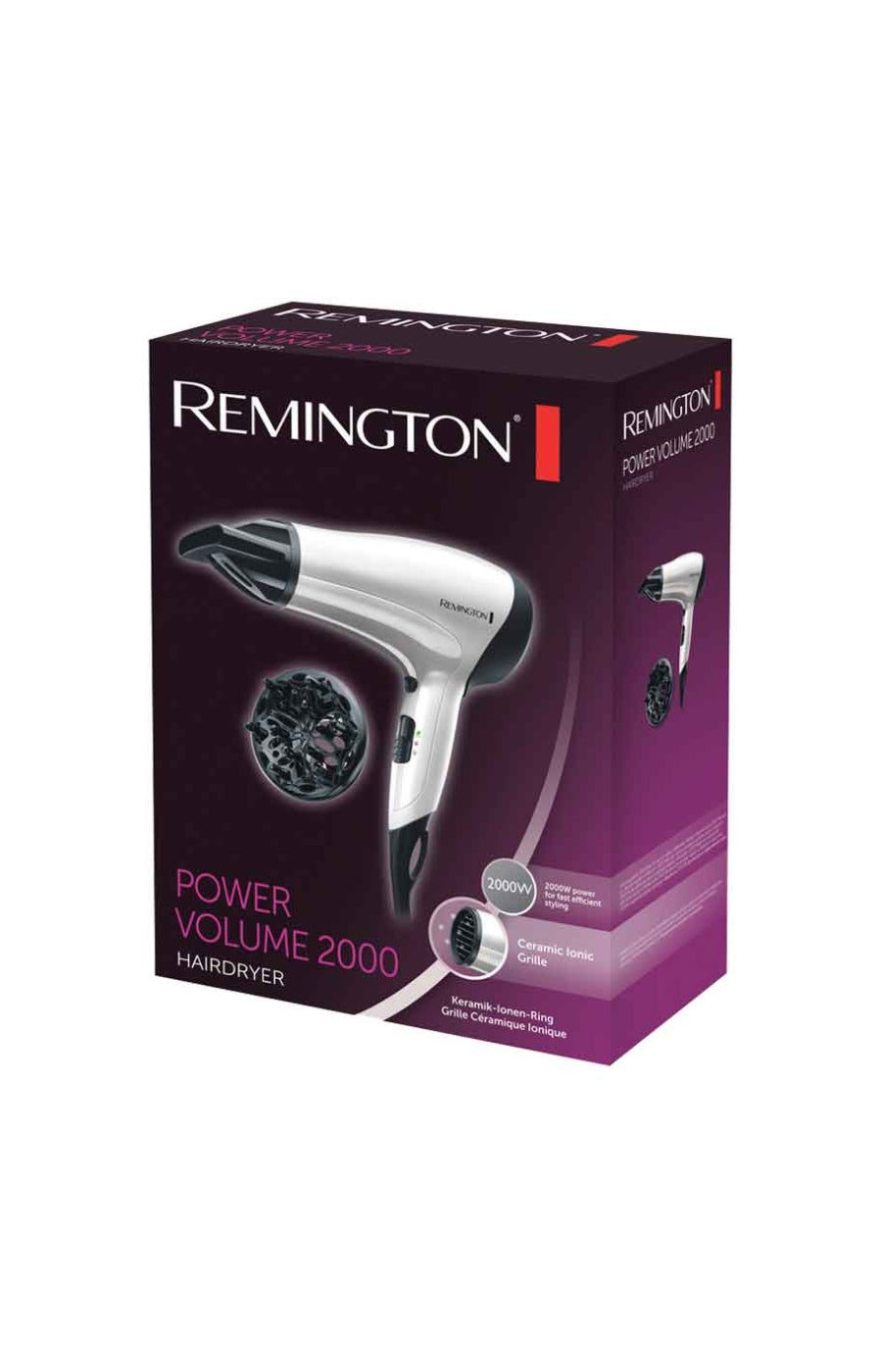 Sèche-cheveux ionique - Power Volume - 2000 W - Blanc