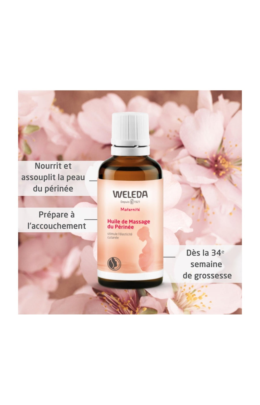 Huile de massage périnéal - Corps - 50 ml