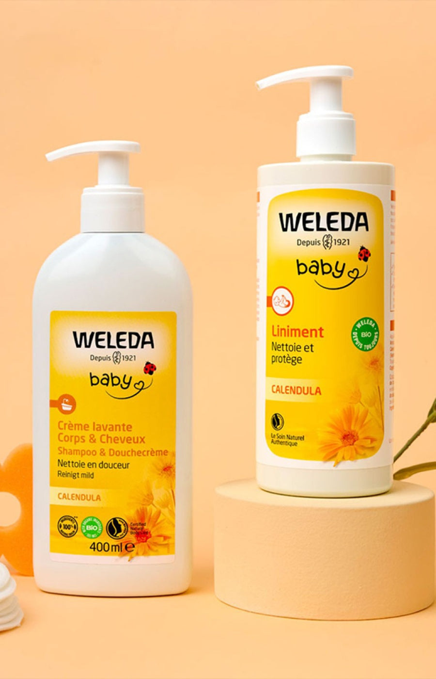 Crème lavante bio - Calendula - Bébé - 400 ml