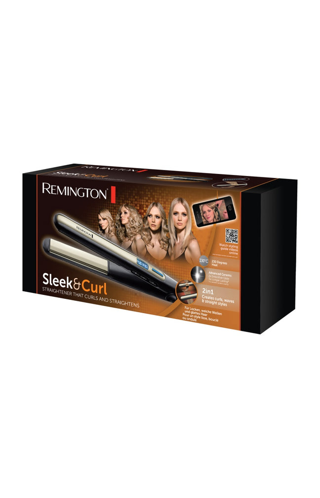 Lisseur boucleur 2-en-1 - Sleek & Curl - Doré