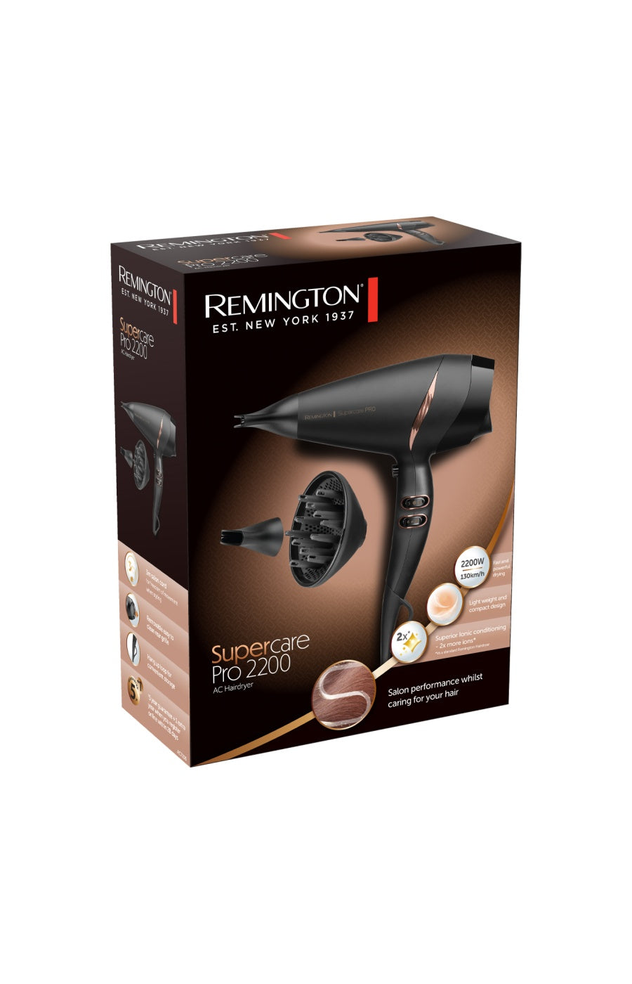 Sèche-cheveux - Supercare Pro - 2200 W - Noir
