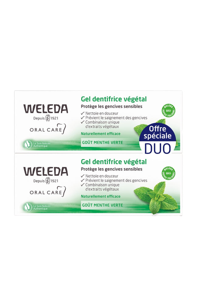 Dentifrices végétaux - Menthe verte - 2 x 75 ml