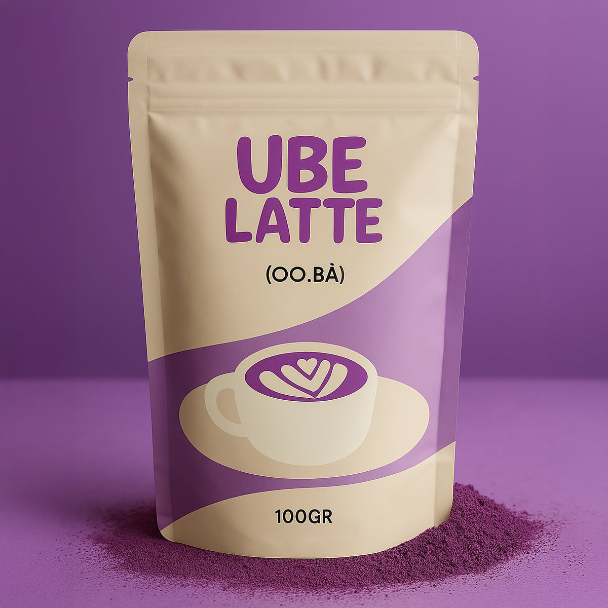 Poudre de ube 100% naturelle - Latte chaud & froid - 100 g