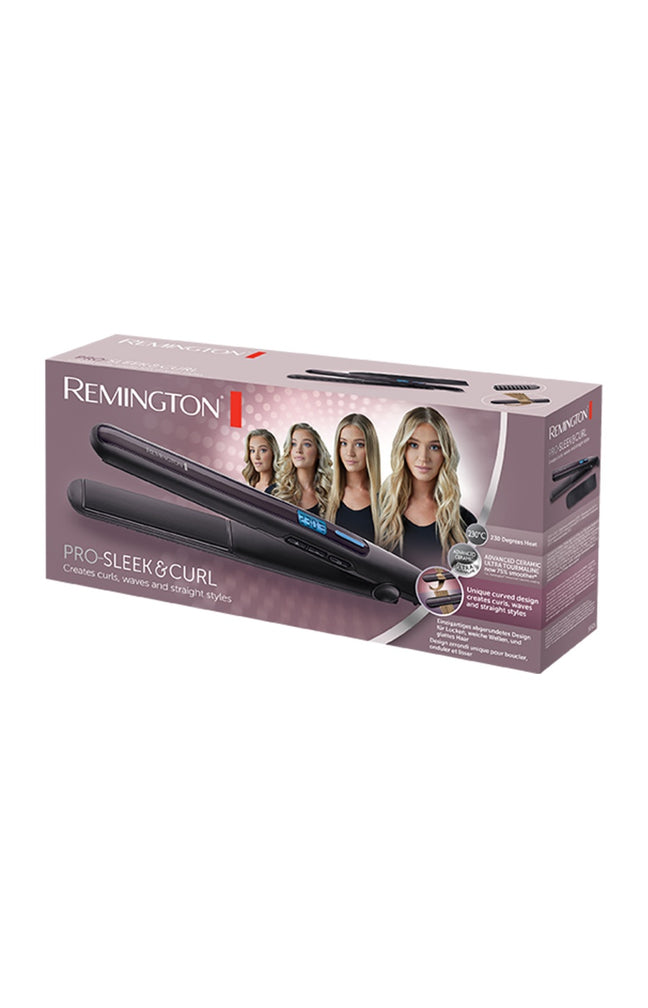 Lisseur boucleur professionnel 2-en-1 - Sleek & Curl - Noir