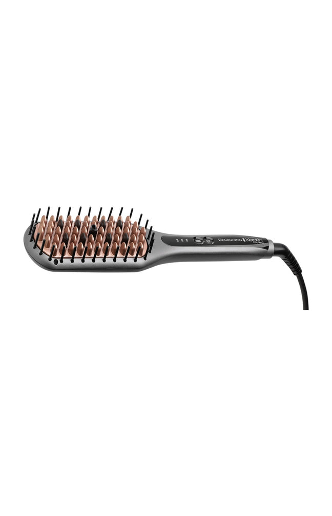 Brosse lissante - Keratin Protect - 2-en-1 - Bronze