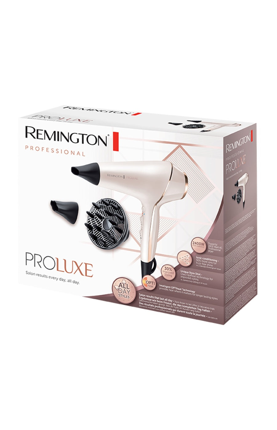 Sèche-cheveux - Pro-Luxe - 2400 W - Blanc nacré