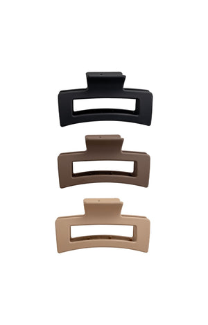 Pinces cheveux - Noir, marron, beige - 3 unités