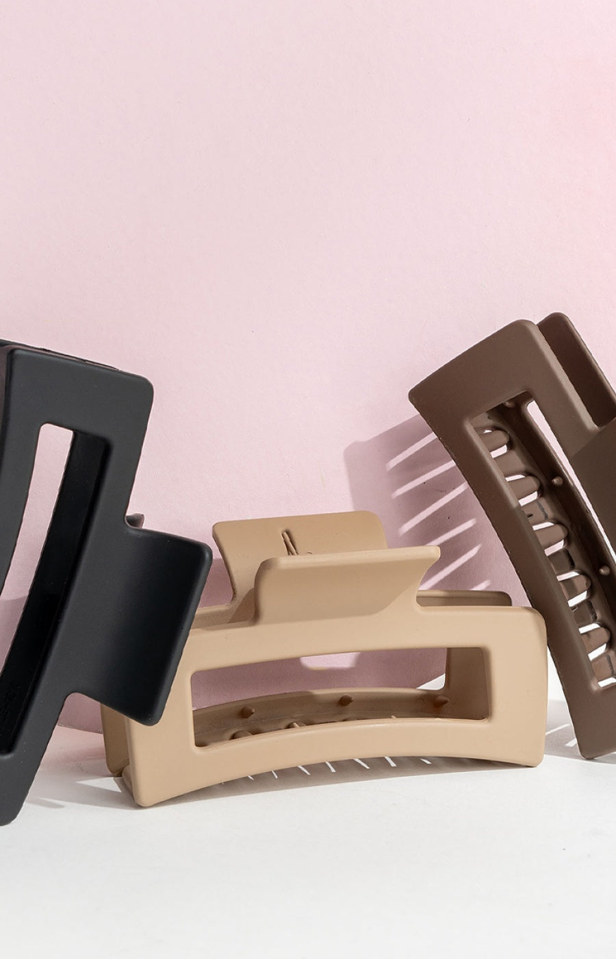Pinces cheveux - Noir, marron, beige - 3 unités