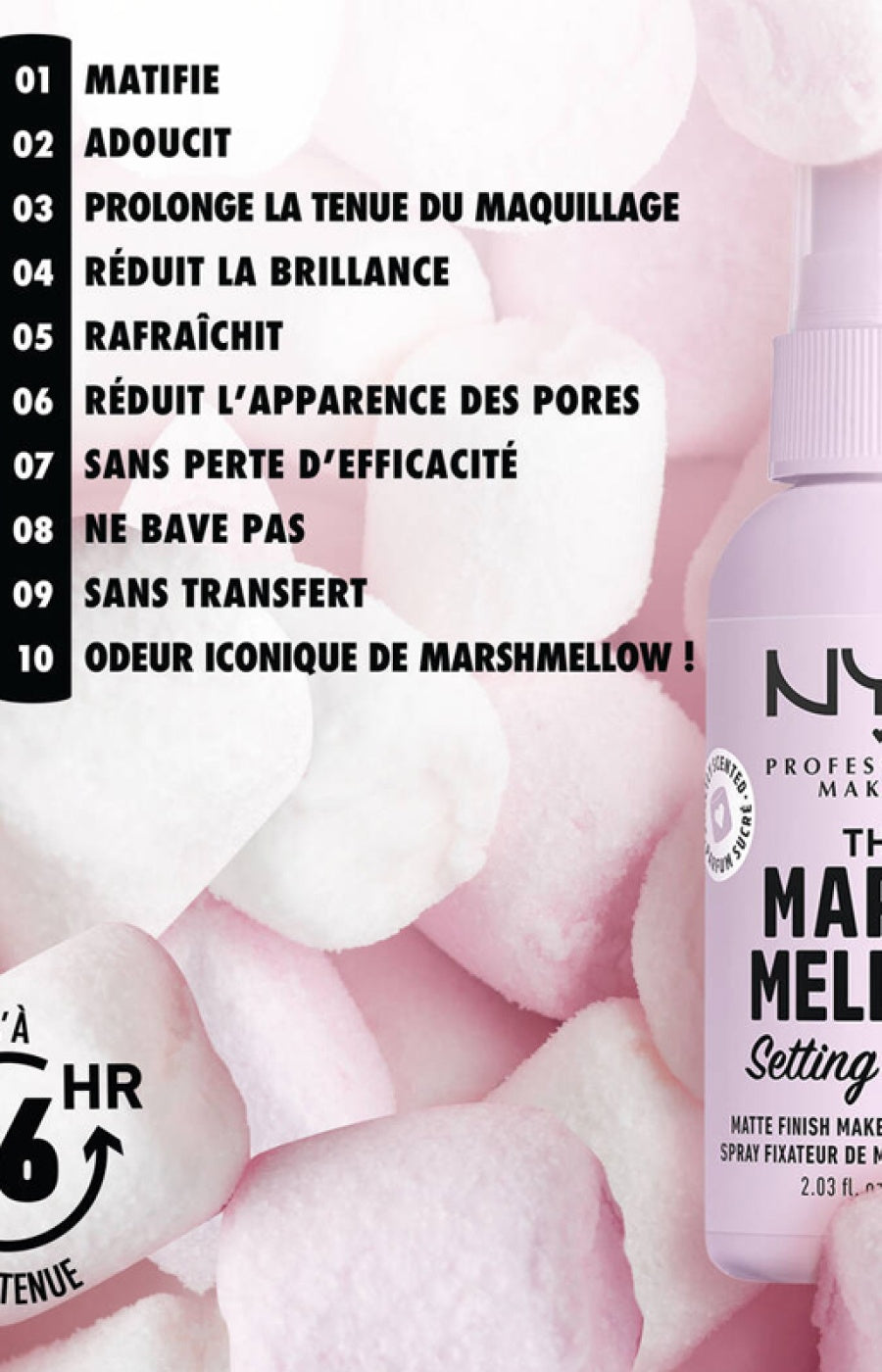 Spray fixateur mat - Marshmellow - Teint - 60 ml