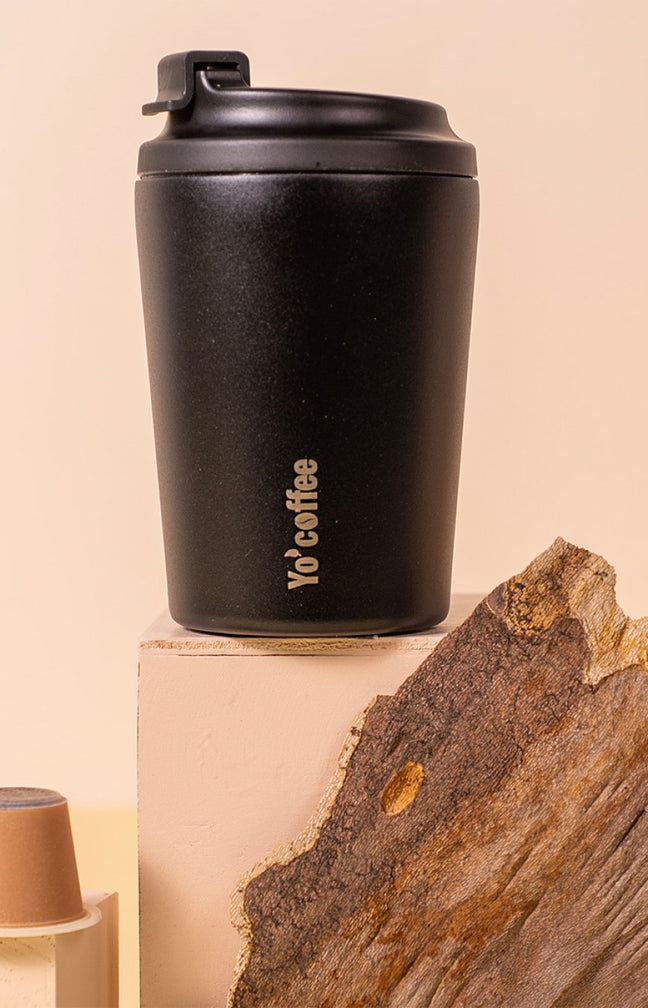 Mug isotherme - Yo' Coffee - Noir - 350 ml