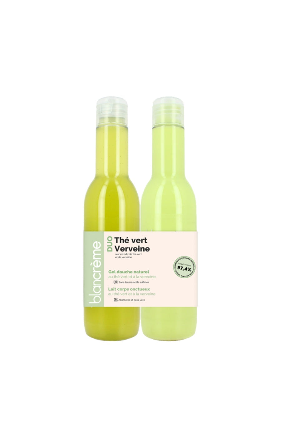 Gel douche & lait hydratant - Thé vert & verveine - Corps - 2 x 200 ml