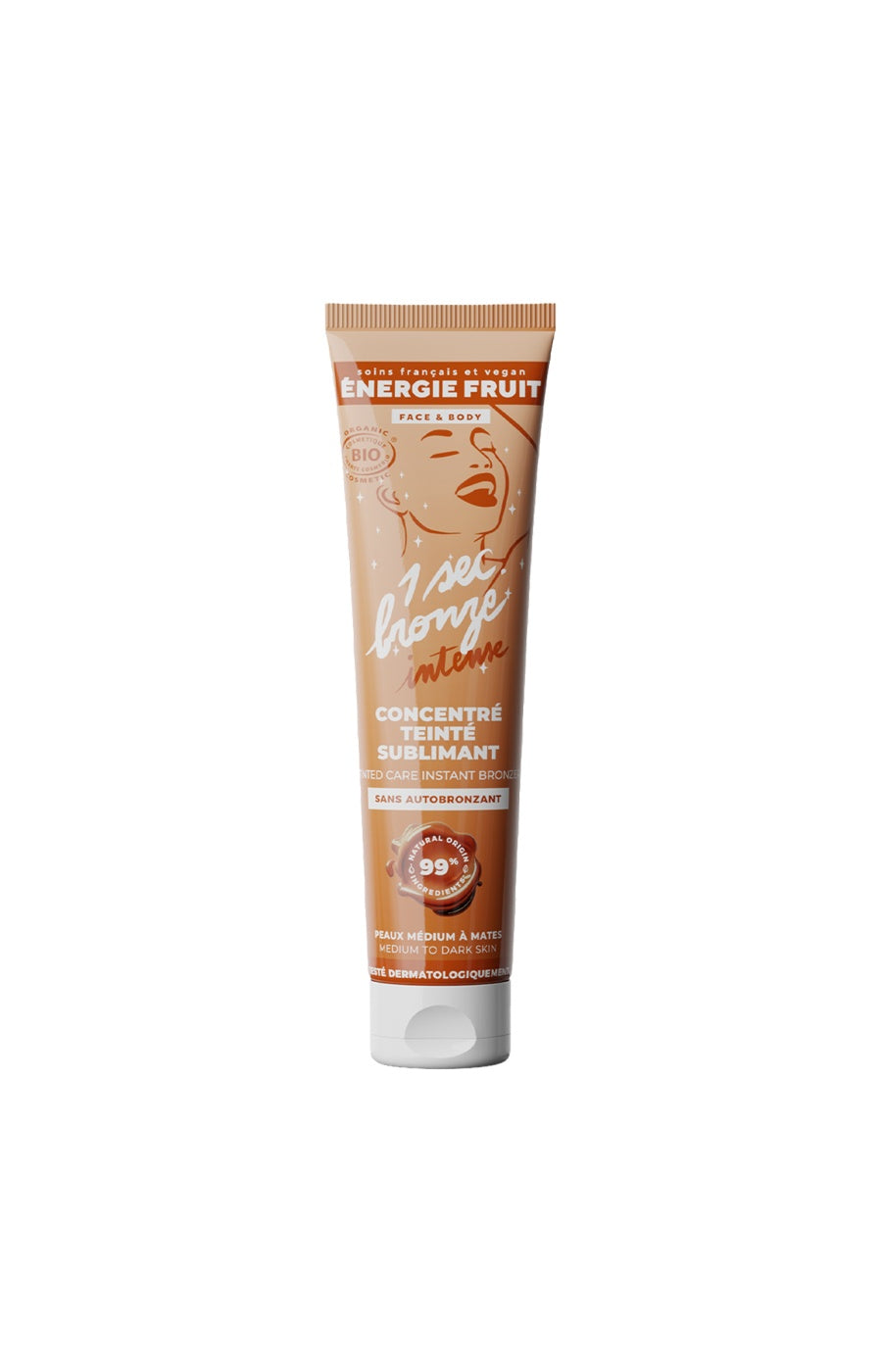 Concentré teinté sublimant bio - Cacao - Visage & corps - 100 ml