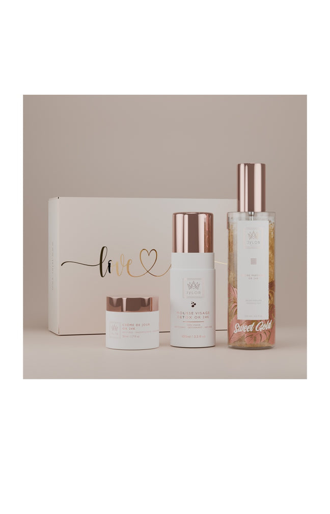 Coffret routine quotidienne -  Exclu Fêtes des Mères - Or 24K - Visage & corps - 3 produits