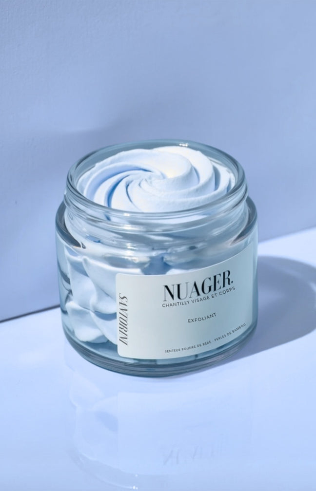 Chantilly exfoliante douce - Santorini - Bambou & poudre de bébé - 100 ml