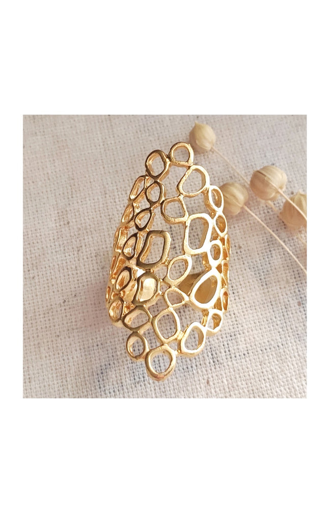 Bague ajustable - Laiton plaqué or
