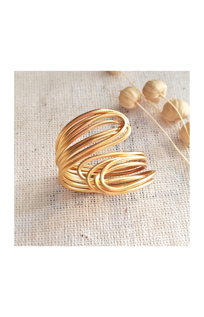 Bague ajustable - Laiton plaqué or