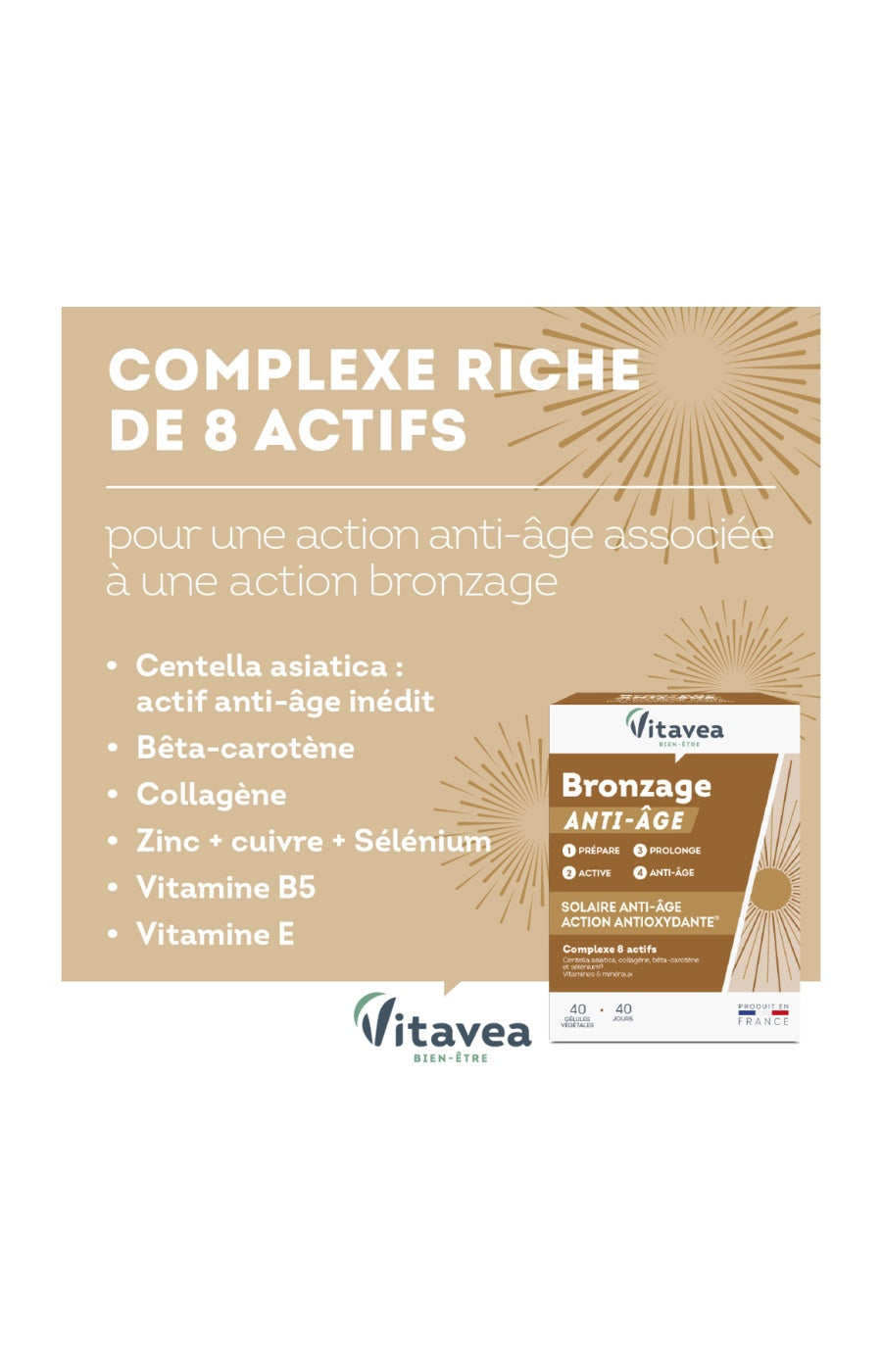 Cure anti-âge & bronzage - Vitamines & minéraux - 40 jours