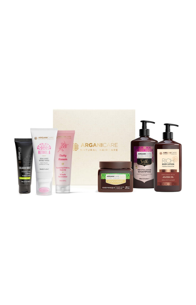 Coffret Soin Corps, Visage & Cheveux - Huile de coco & Retinol - 6 produits