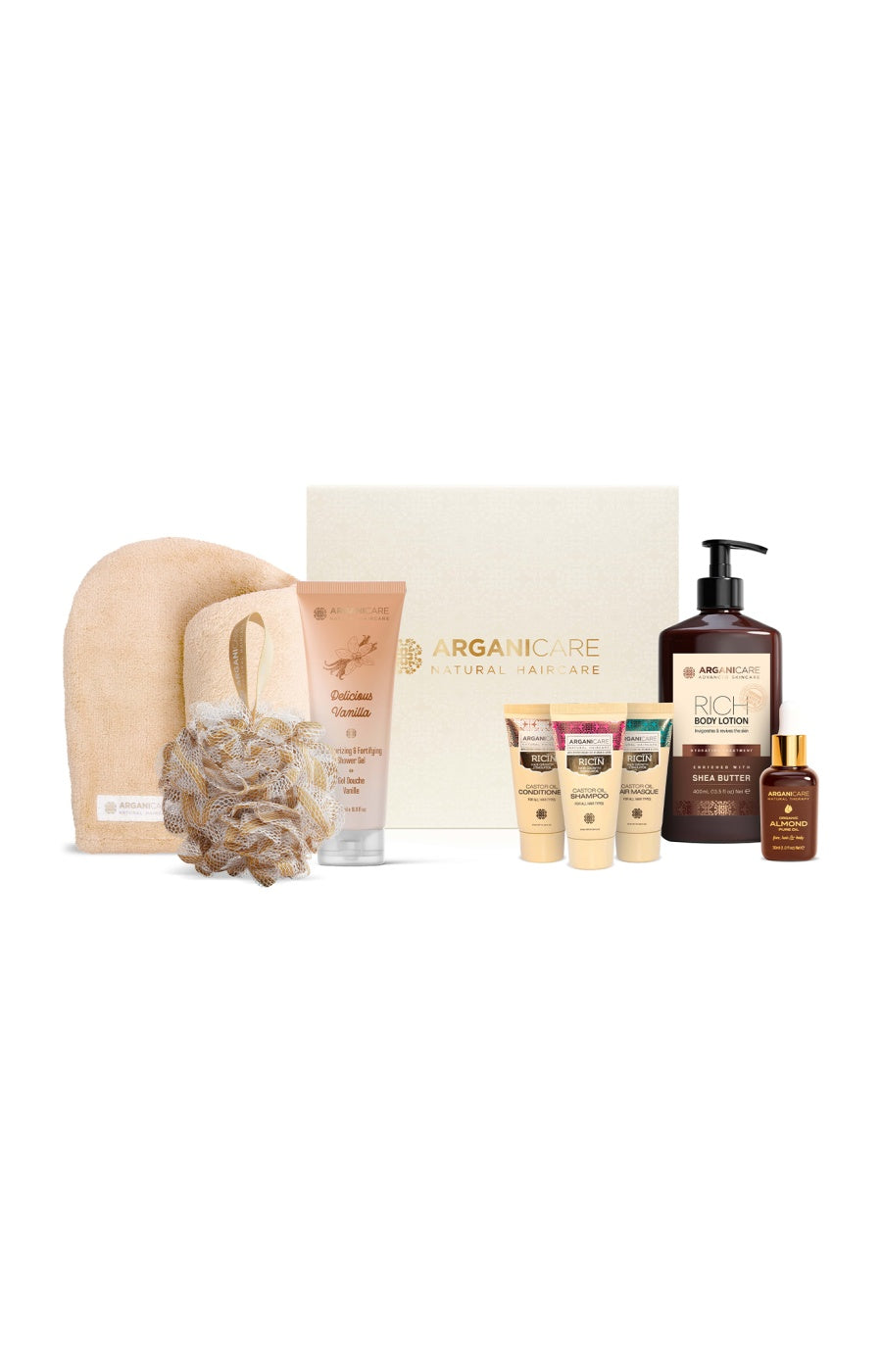 Coffret Soin Complet – Cheveux Fortifiés & Peau Douce - 8 produits