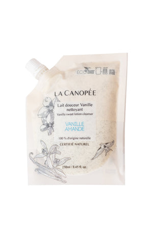 Eco-recharge lait douceur nettoyant - Vanille & amande - Visage - 250 ml