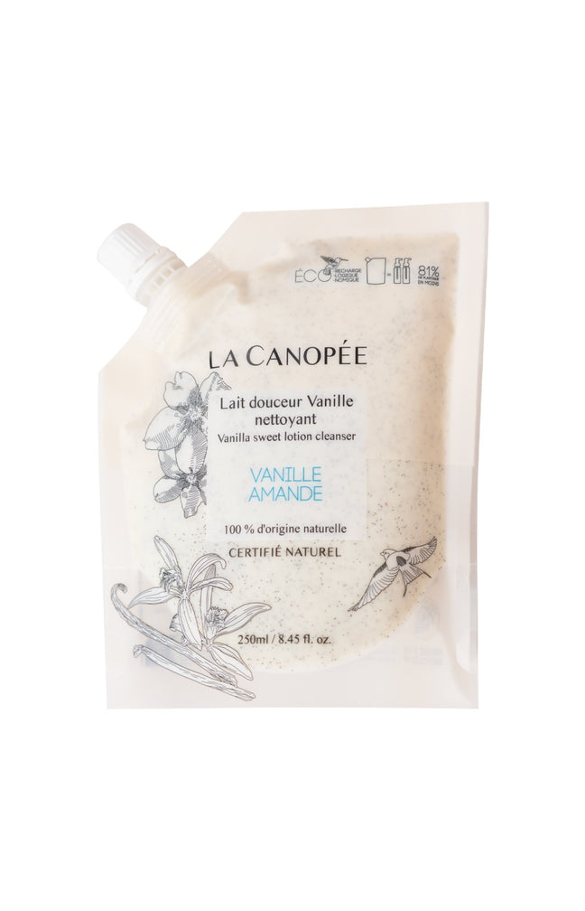 Eco-recharge lait douceur nettoyant - Vanille & amande - Visage - 250 ml