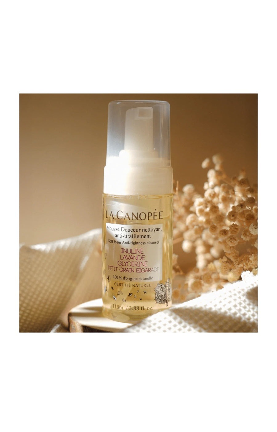 Mousse douceur nettoyante - Inuline, lavande, glycérine & petit grain - Visage - 115 ml