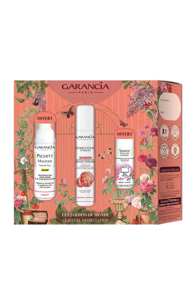 Coffret rituel hydratation - Les Jardins du Monde - Visage - 3 produits