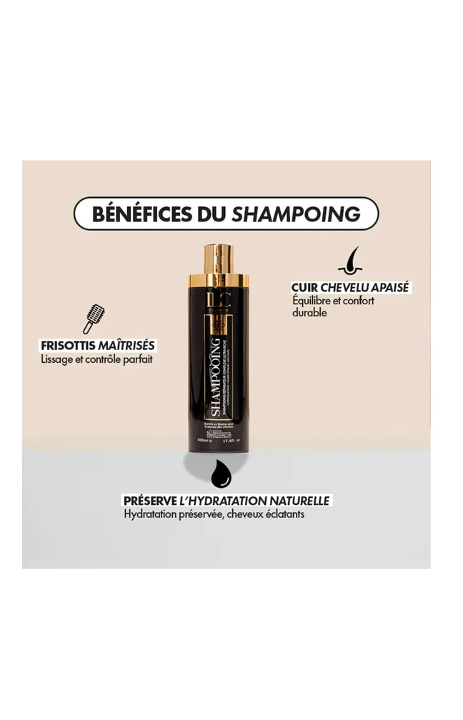 Shampoing réparateur & antipelliculaire - Cheveux secs & cassants - Biotine - 500 ml