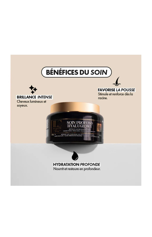 Soin profond hydratant - Cheveux ternes & cassants - Acide hyaluronique - 500 g