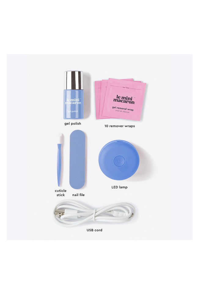 Kit de vernis semi-permanent - Fleur Bleue - 6 produits