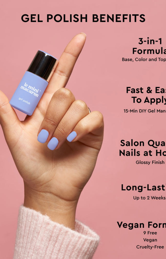 Kit de vernis semi-permanent - Fleur Bleue - 6 produits