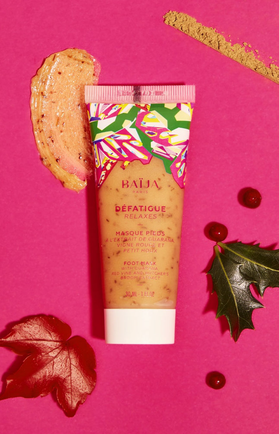Masque pieds défatigant - Guarana & Vigne rouge - 30 ml