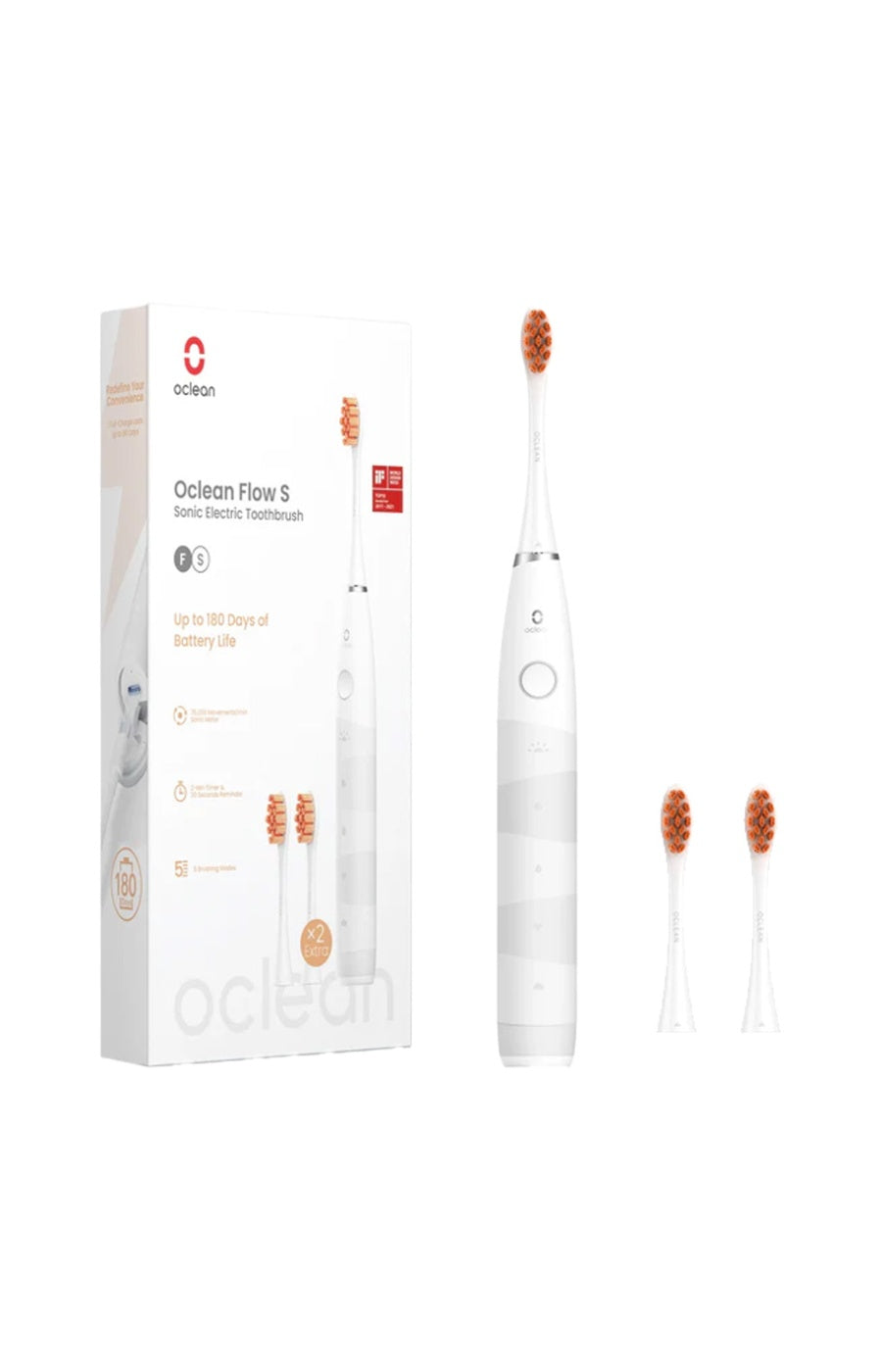 Set brosse à dents électrique & accessoires - Flow - Blanc
