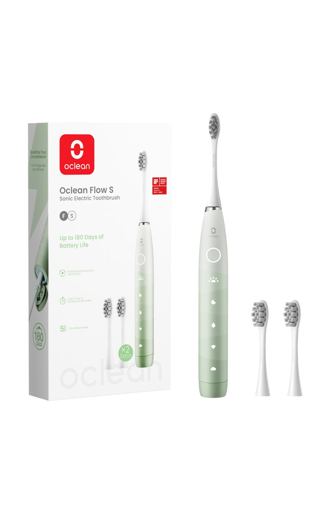 Set brosse à dents électrique & accessoires - Flow - Vert