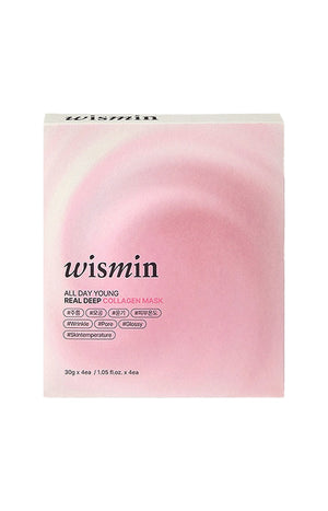 Wismin - Masque hydratant - Collagène - Visage - 4 unités