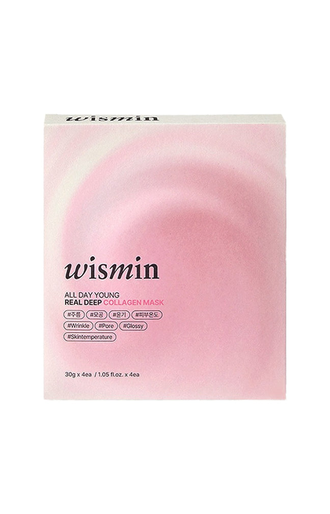 Wismin - Masque hydratant - Collagène - Visage - 4 unités
