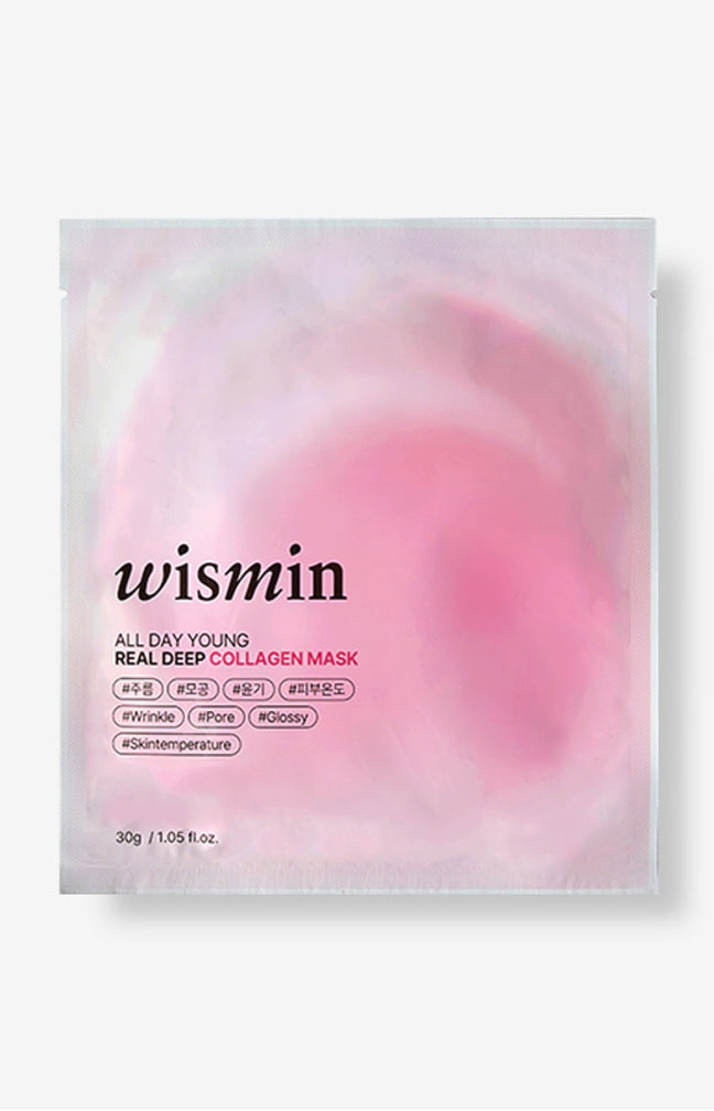 Wismin - Masque hydratant - Collagène - Visage - 4 unités