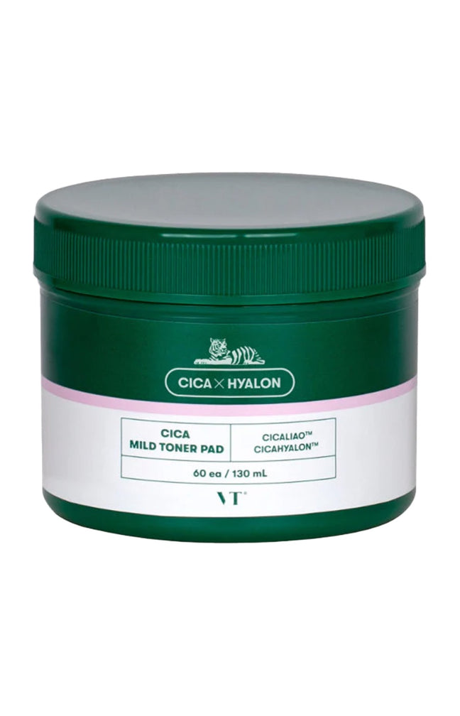 Vt Comsetics - Disques tonifiants exfoliants - Cica Mild Toner Pad - Visage - 60 pièces