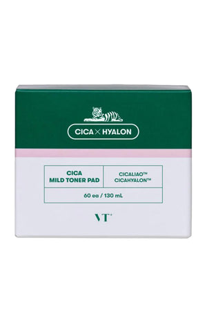 Vt Comsetics - Disques tonifiants exfoliants - Cica Mild Toner Pad - Visage - 60 pièces