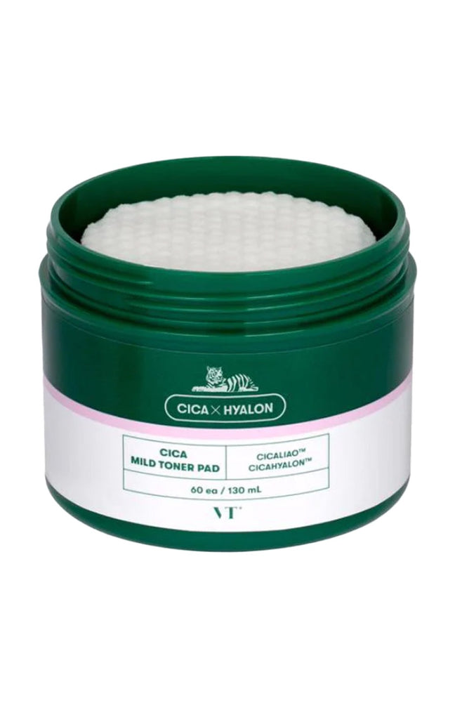 Vt Comsetics - Disques tonifiants exfoliants - Cica Mild Toner Pad - Visage - 60 pièces