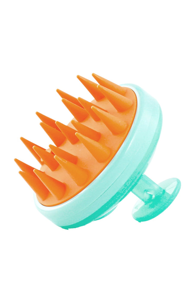 Brosse massante cuir chevelu - Bleu & orange