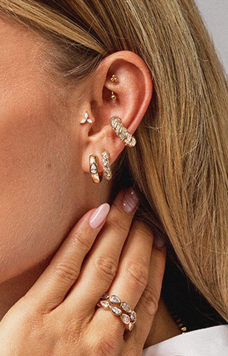 Earcuff - Sparkly Twist - Doré