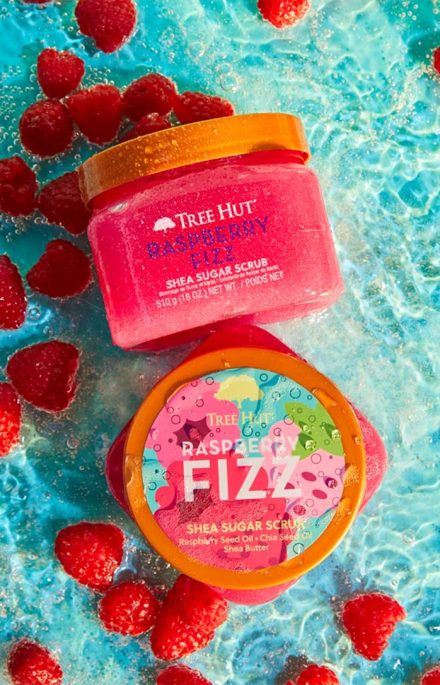 Gommage corps sucre & karité - Raspberry Fizz - 510 g