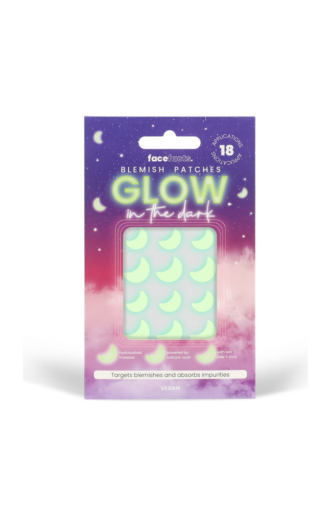 Patchs anti-imperfections - Glow In The Dark Moons - Acide salicylique - Peaux à imperfections - 18 unités