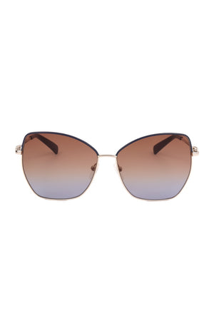 Longchamp - Lunettes de soleil - Catégorie 2 - Doré